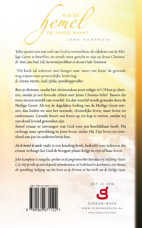Achterkant van Als de hemel de aarde raakt