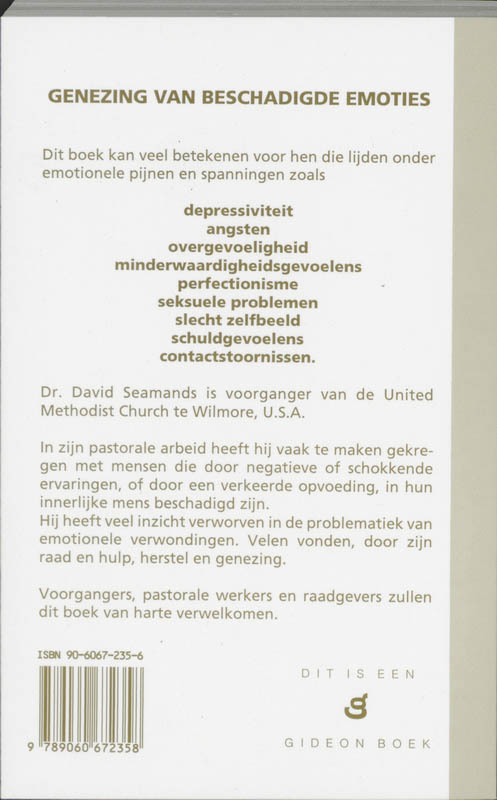 Achterkant van Genezing van beschadigde emoties