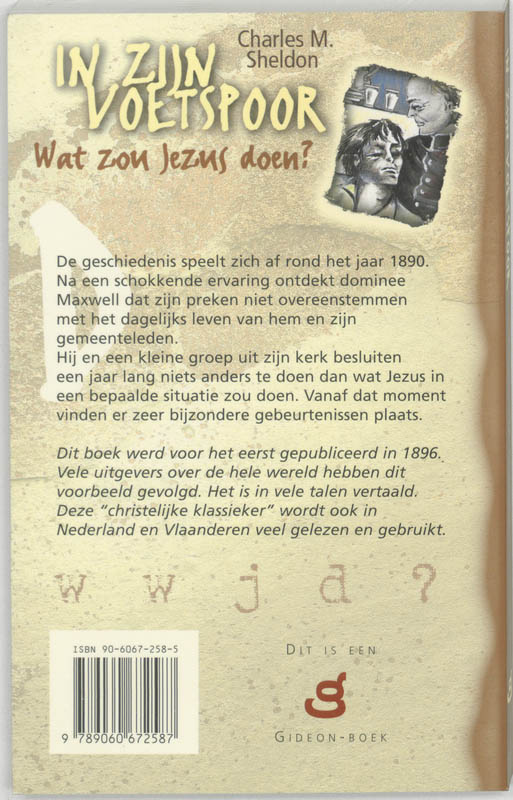 Achterkant van In zijn voetspoor