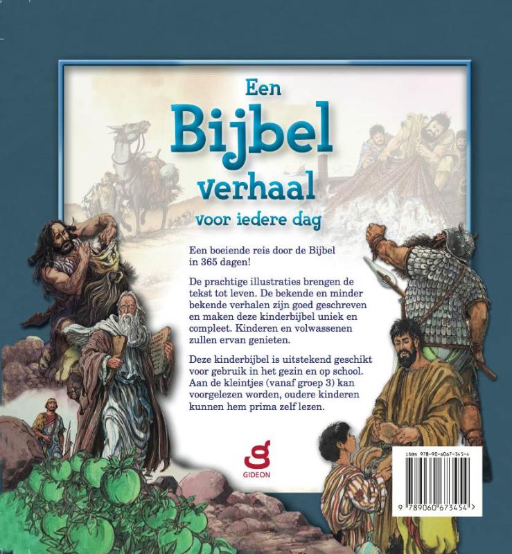 Achterkant van Een Bijbel verhaal voor iedere dag
