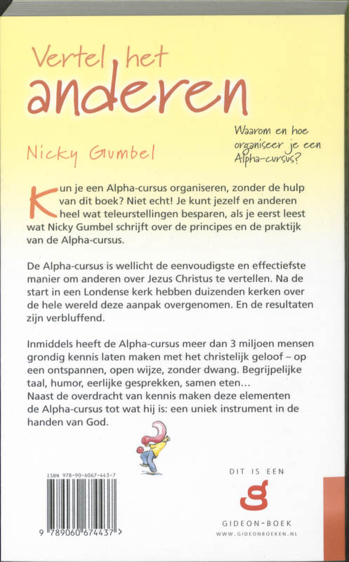 Achterkant van Vertel het anderen
