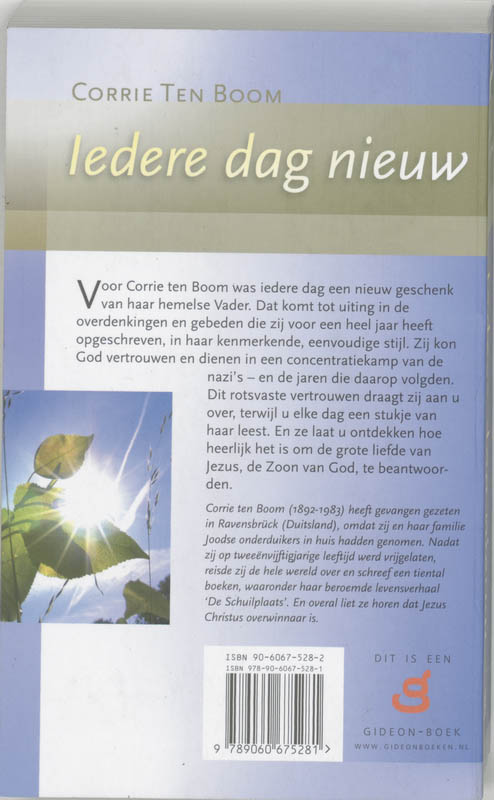 Achterkant van Iedere dag nieuw