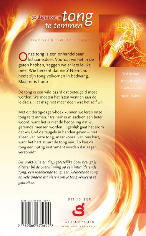 Achterkant van 30 dagen om je tong te temmen