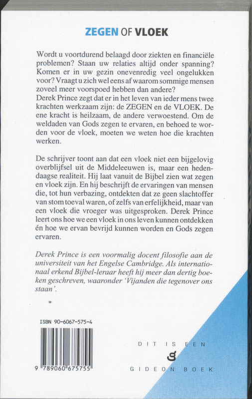 Achterkant van Zegen of vloek