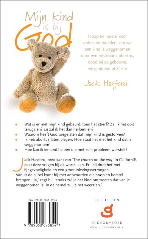 Achterkant van Mijn kind is bij God