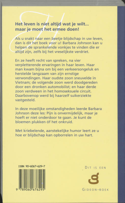 Achterkant van Zet een geranium op je hoed en wees blij!