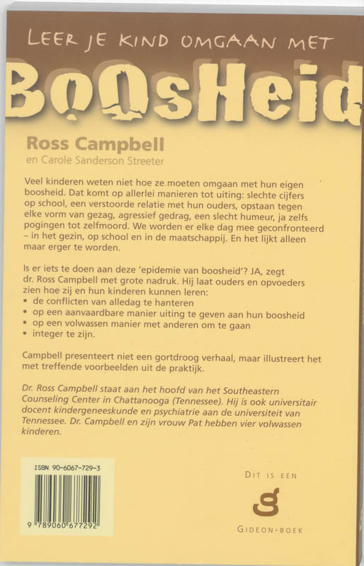 Achterkant van Leer je kind omgaan met boosheid