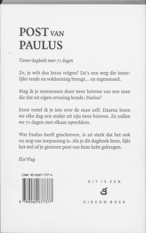 Achterkant van Post van Paulus