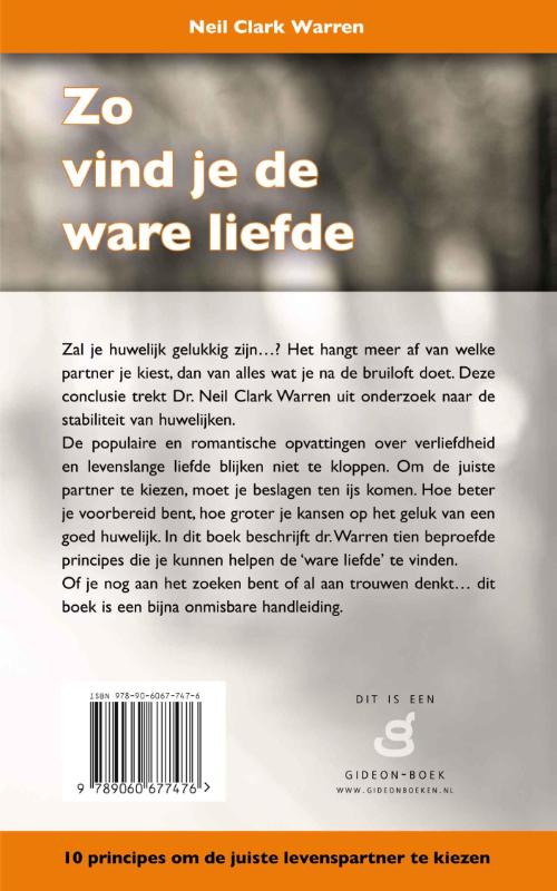 Achterkant van Zo vind je de ware liefde