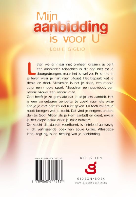 Achterkant van Mijn aanbidding is voor U