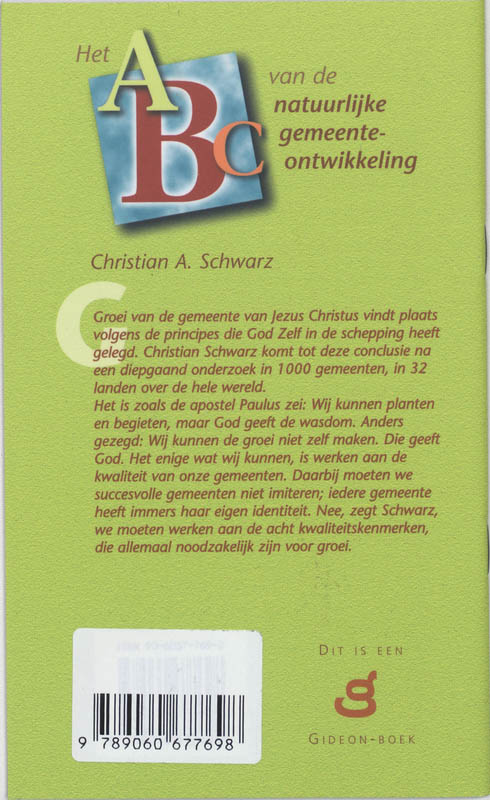 Achterkant van Het ABC van de natuurlijke gemeenteontwikkeling