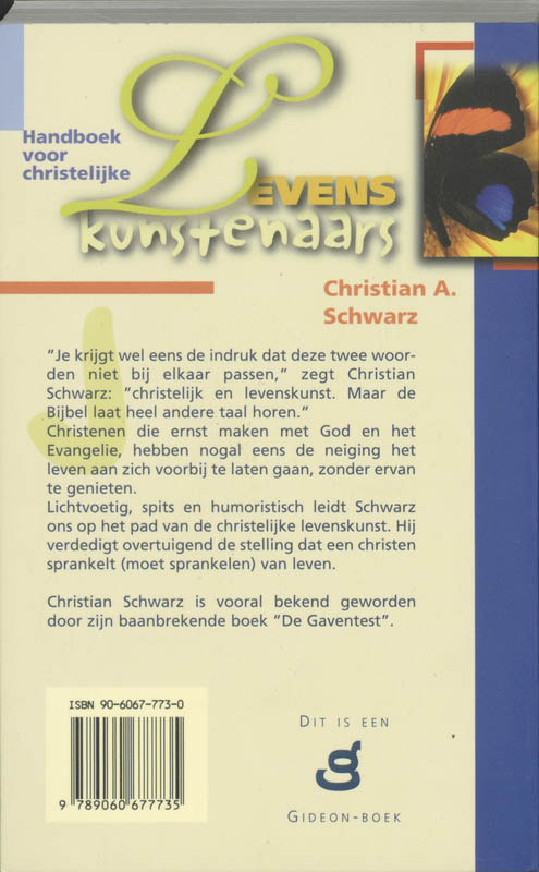 Achterkant van Handleiding voor christelijke levenskunstenaars
