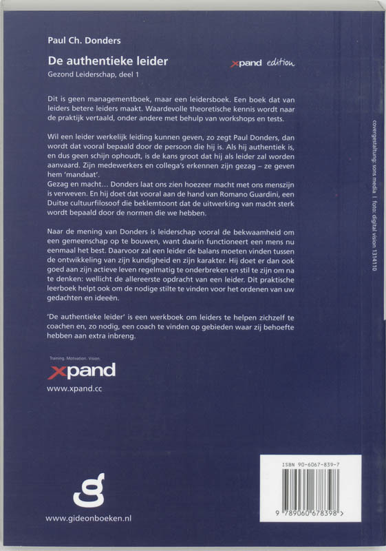 Achterkant van Authentieke leider