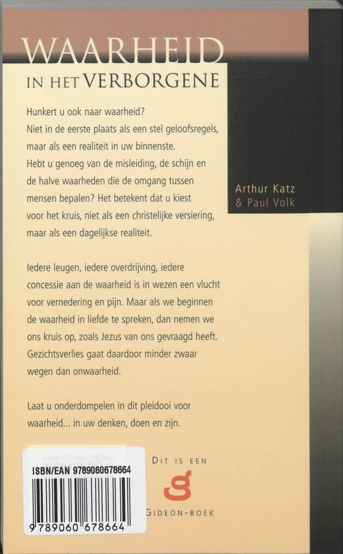 Achterkant van Waarheid in het verborgene