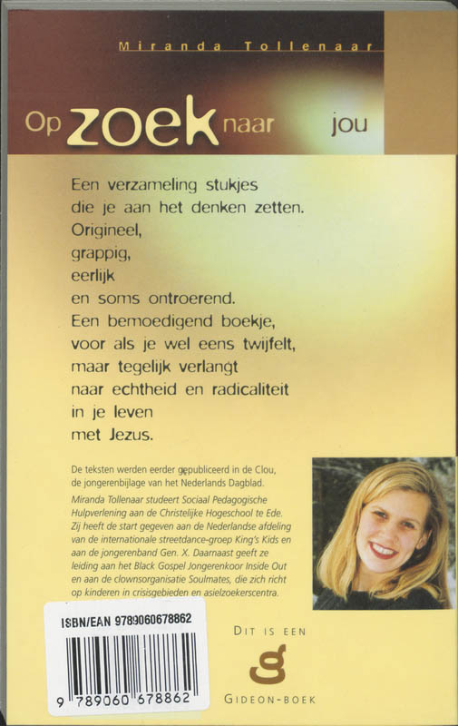Achterkant van Op zoek naar jou
