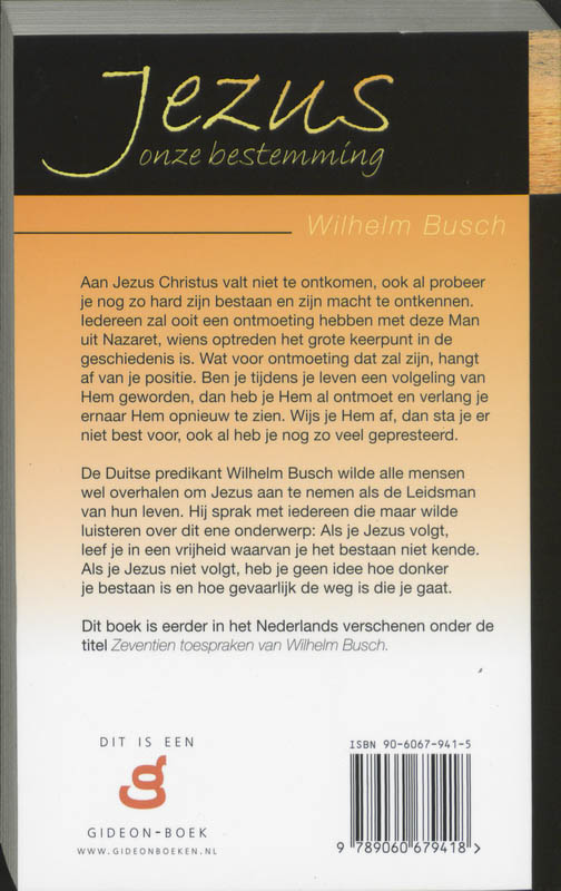 Achterkant van Jezus onze bestemming