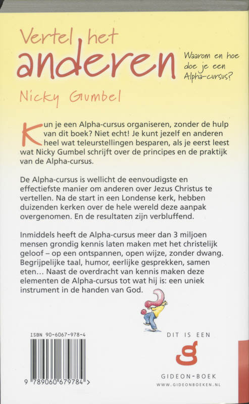 Achterkant van Vertel het anderen