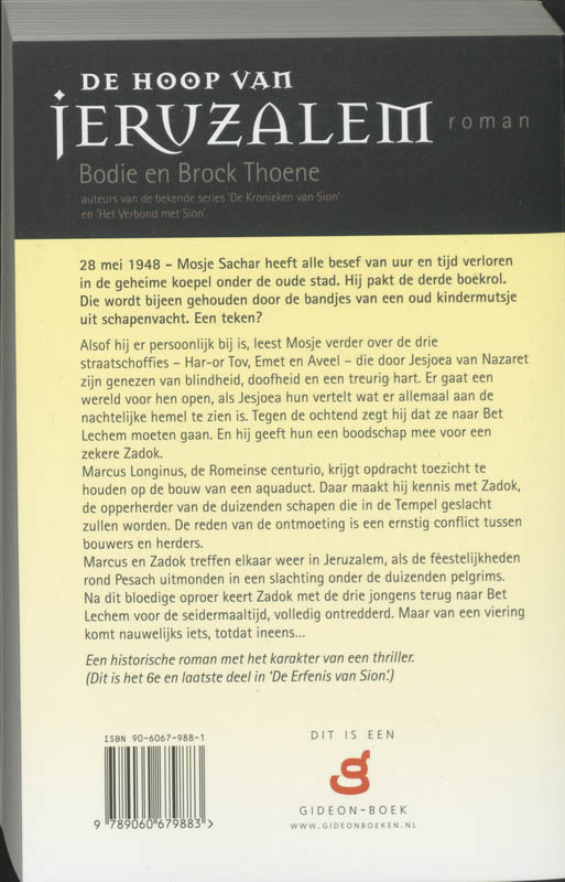 Achterkant van 6 De hoop van Jeruzalem
