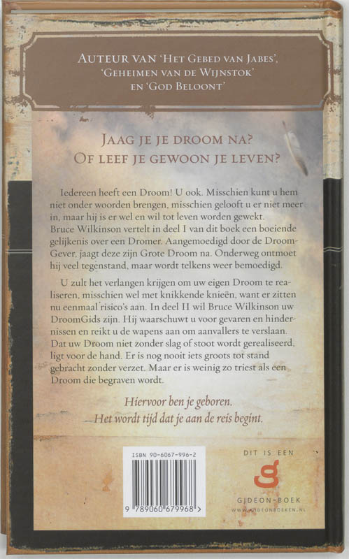Achterkant van De droomgever