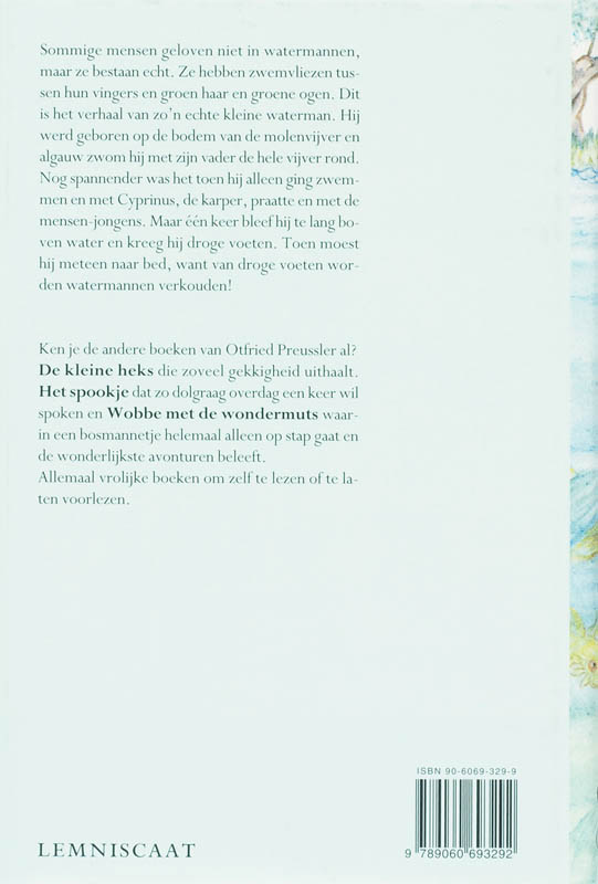 Achterkant van De kleine waterman