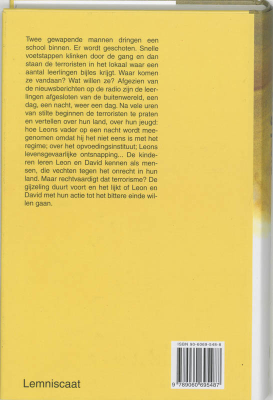 Achterkant van Gegijzeld
