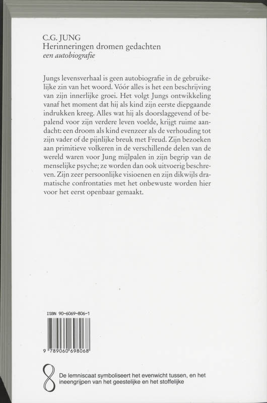 Achterkant van Herinneringen dromen gedachten
