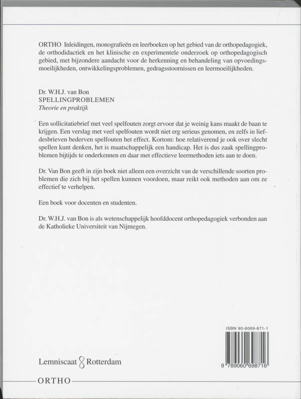 Achterkant van Spellingproblemen