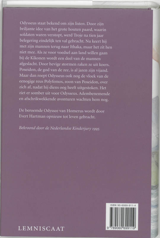 Achterkant van De vloek van Polyfemos