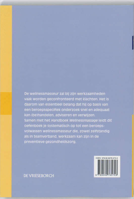 Achterkant van Oefenboek Wellnessmassage