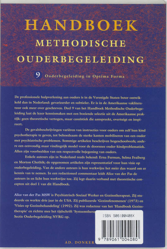 Achterkant van 9 Ouderbegeleiding in optima forma