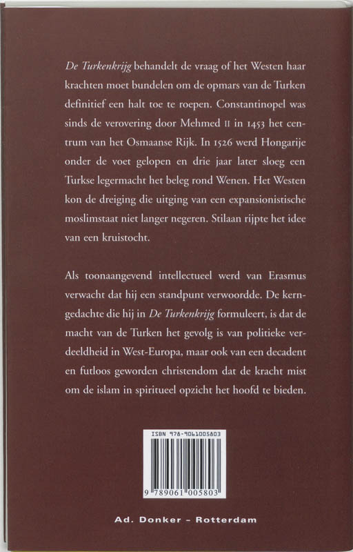 Achterkant van De Turkenkrijg