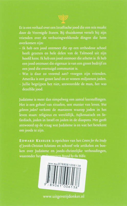 Achterkant van Wat geloven joden? Wat geloven wij?