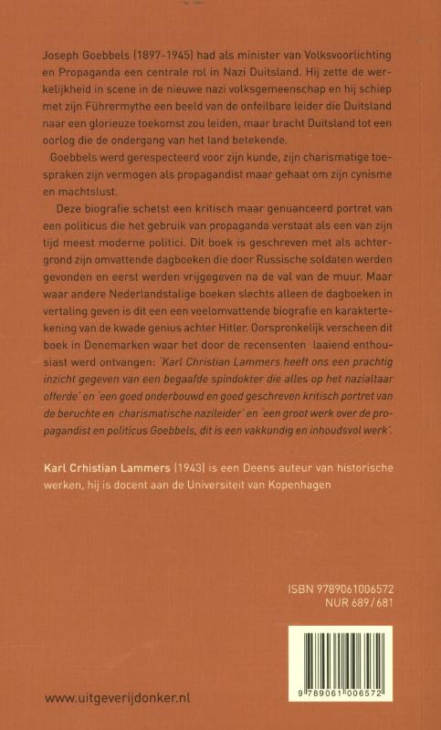 Achterkant van Joseph Goebbels