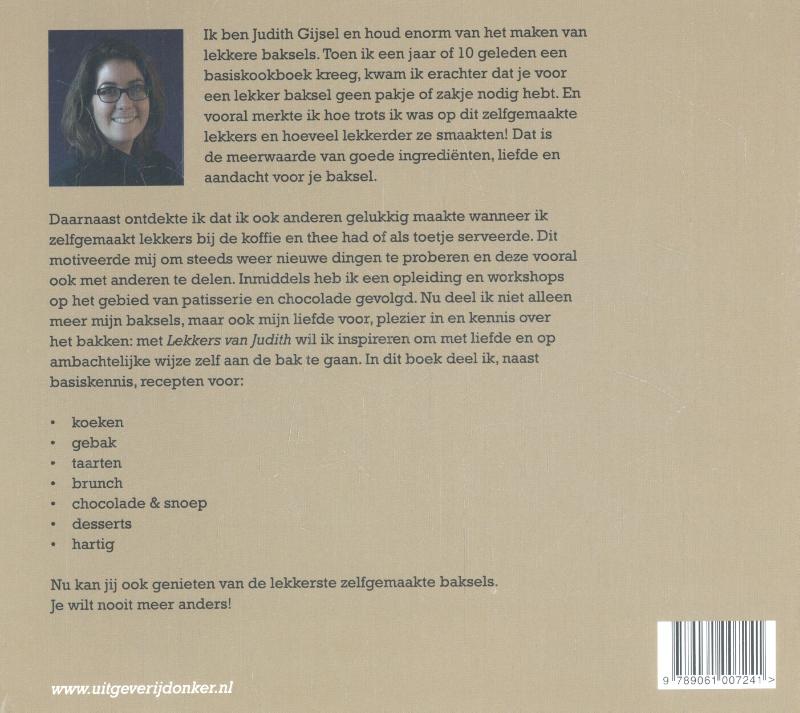 Achterkant van Lekkers van Judith