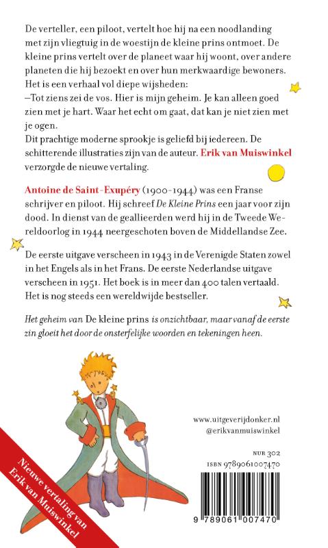 Achterkant van De Kleine Prins