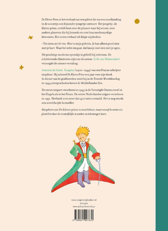 Achterkant van De Kleine Prins Le Grand Livre