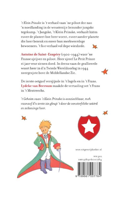 Achterkant van 't Klein prinske