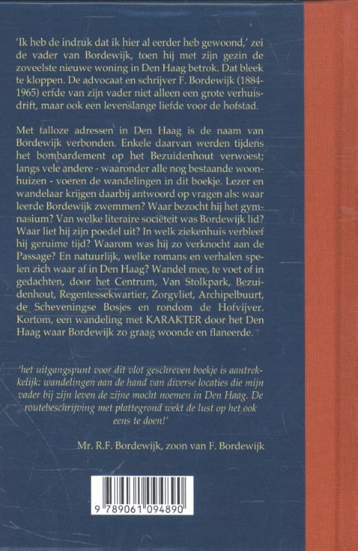Achterkant van F. Bordewijk