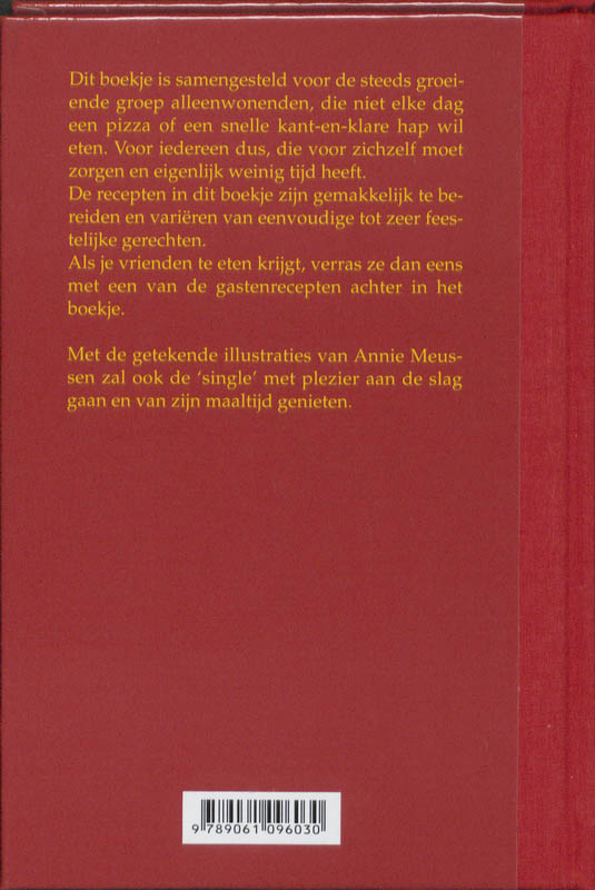 Achterkant van Lekker eten in je eentje