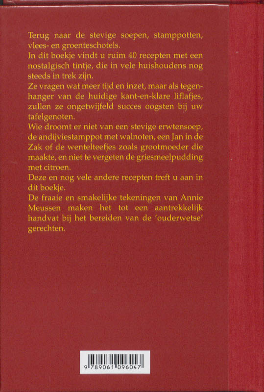 Achterkant van Recepten uit grootmoeders tijd