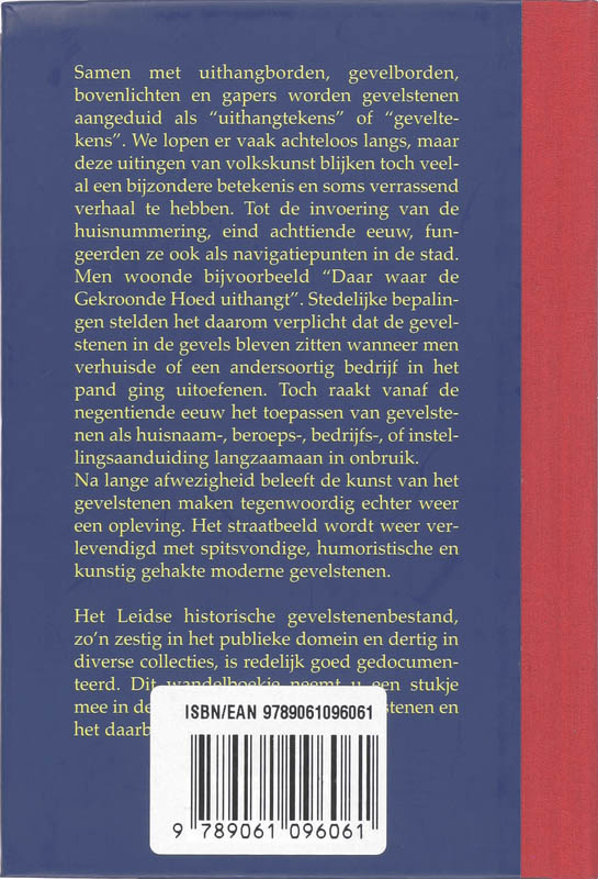 Achterkant van Geveltekens Leiden