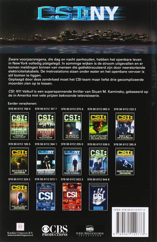 Achterkant van CSI: NY: Valkuil