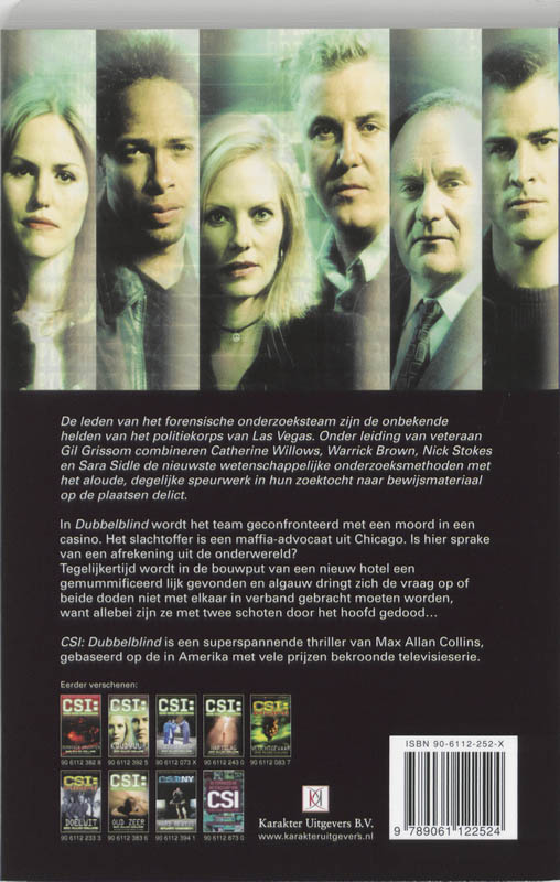 Achterkant van CSI : Dubbelblind