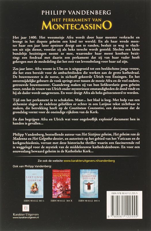 Achterkant van Het perkament van Montecassino