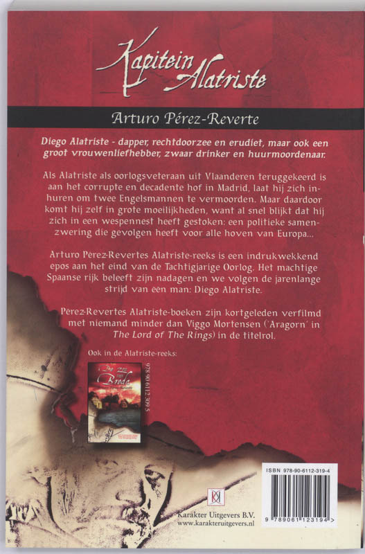 Achterkant van Kapitein Alatriste