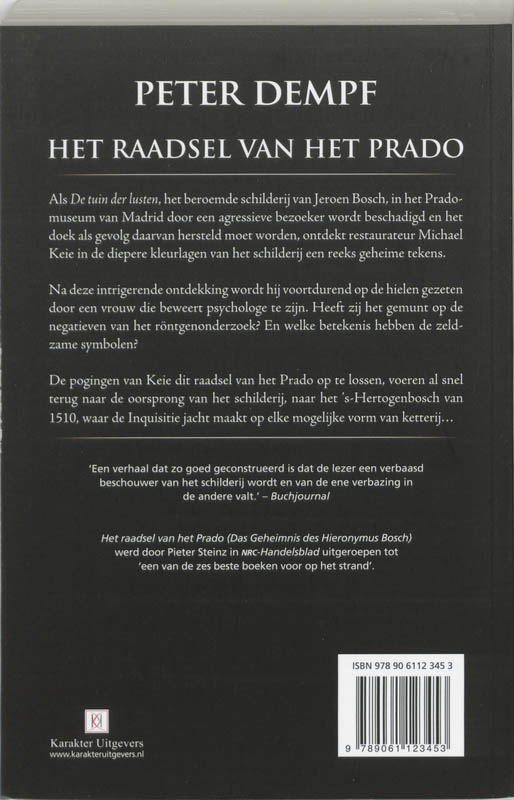 Achterkant van Het raadsel van het Prado