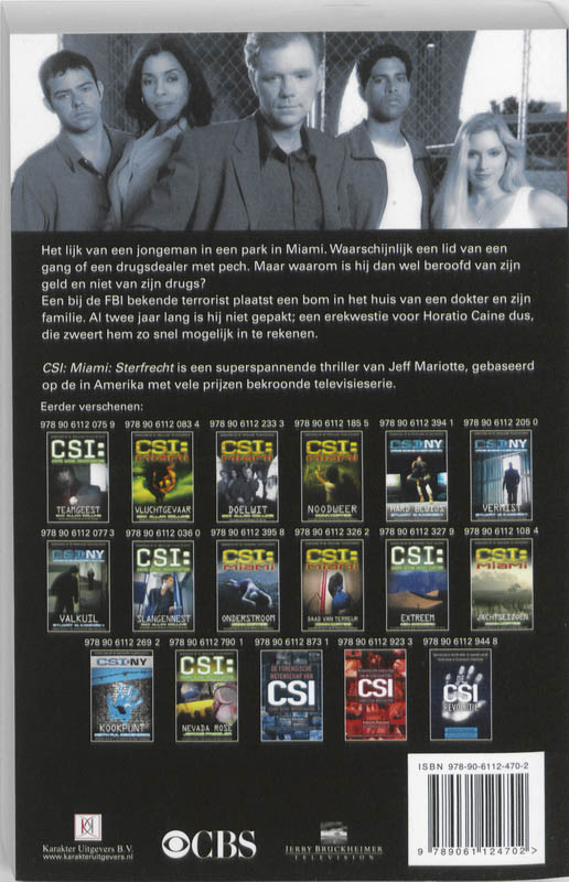 Achterkant van CSI Miami Sterfrecht