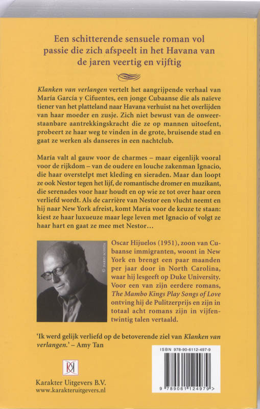 Achterkant van Klanken van verlangen