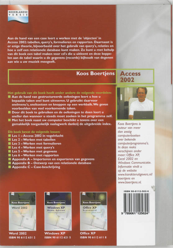Achterkant van Access 2002