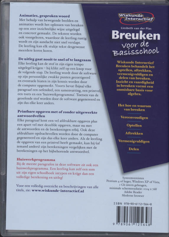 Achterkant van Breuken voor de basisschool